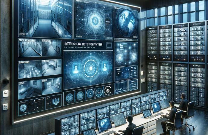  high-tech security control room featuring smart security systems