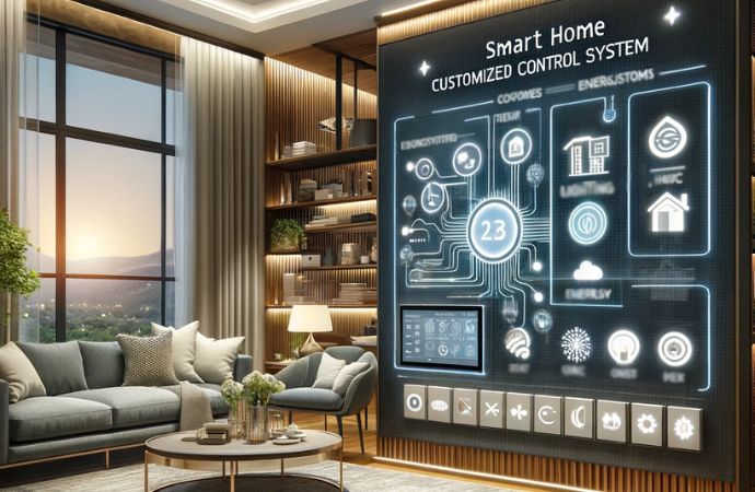 smart home interior displaying a customized control system solution